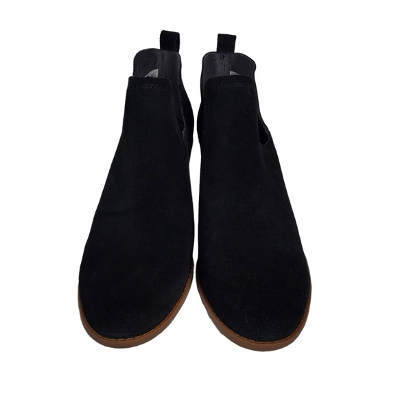 TOMS Women's Kallie Wedge Ankle Boot Black and Brown Size 10 - Picture 1 of 10